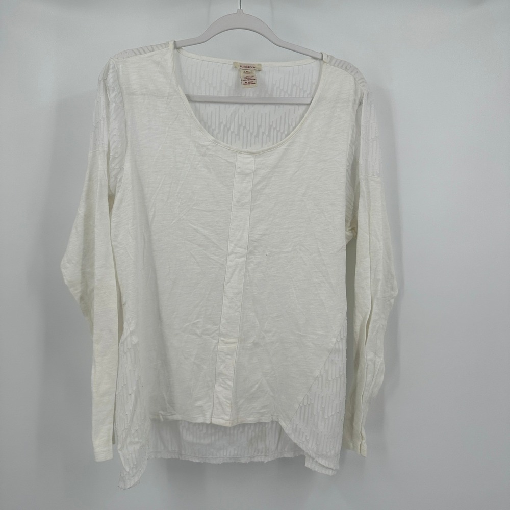 Sundance Womens Boho Minimalist Top Size XL Romantic Gauzy Feminine Ethereal